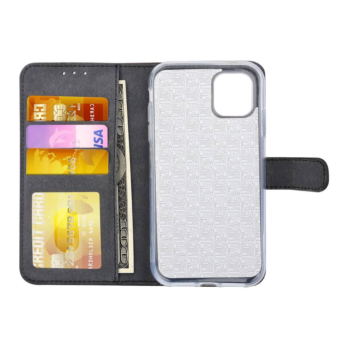 Apple iPhone 11 Pro Max Lompakkokotelo - Musta