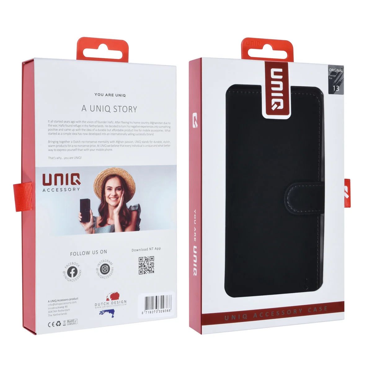 Apple iPhone 13 Lompakkokotelo - Musta