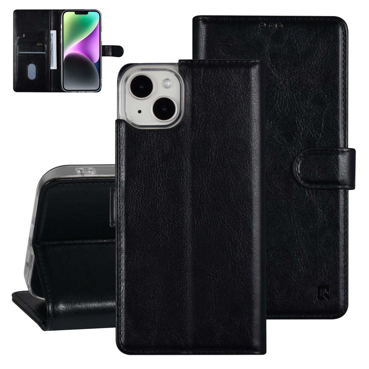 iPhone 14 Plus Lompakkokotelo - Musta