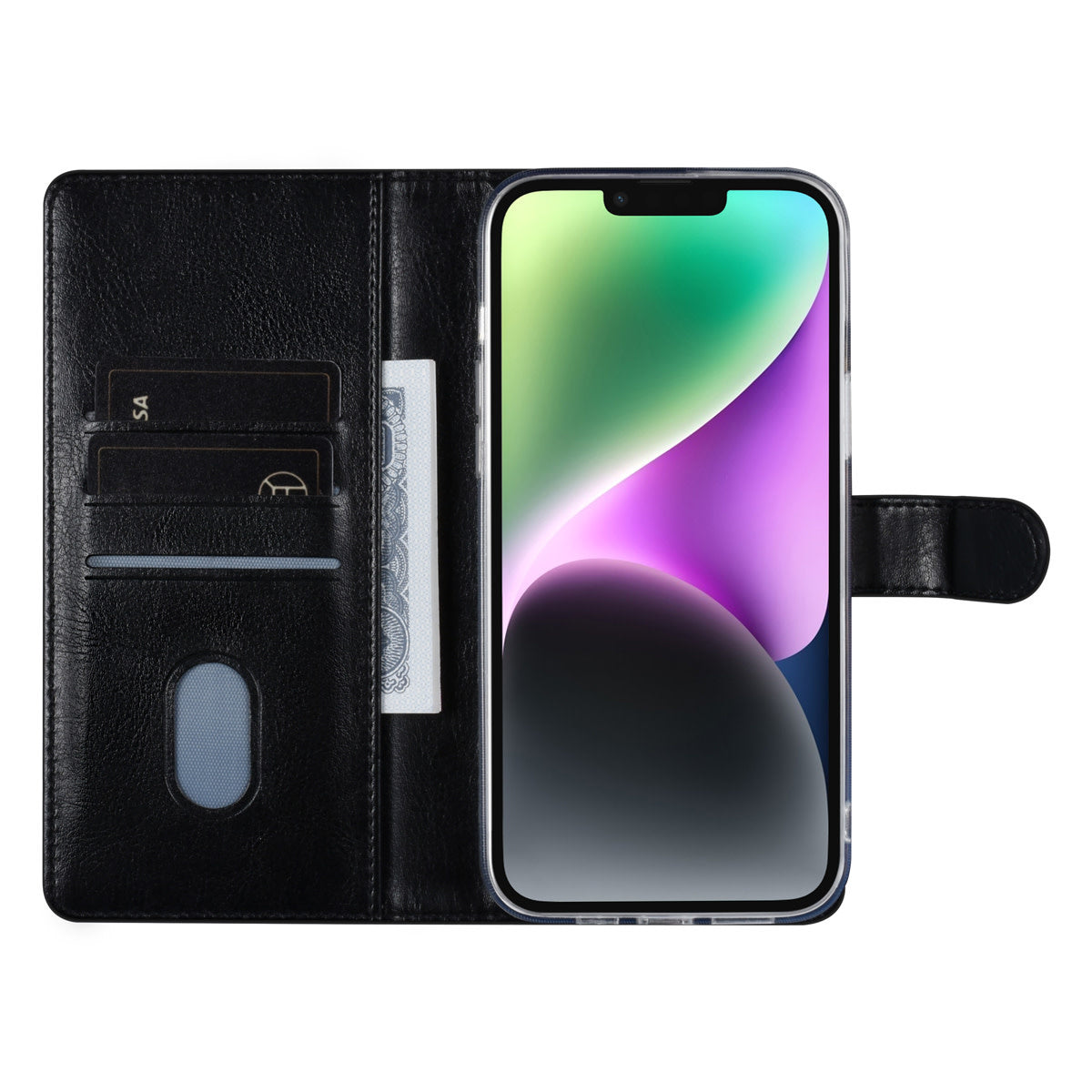 iPhone 14 Plus Lompakkokotelo - Musta