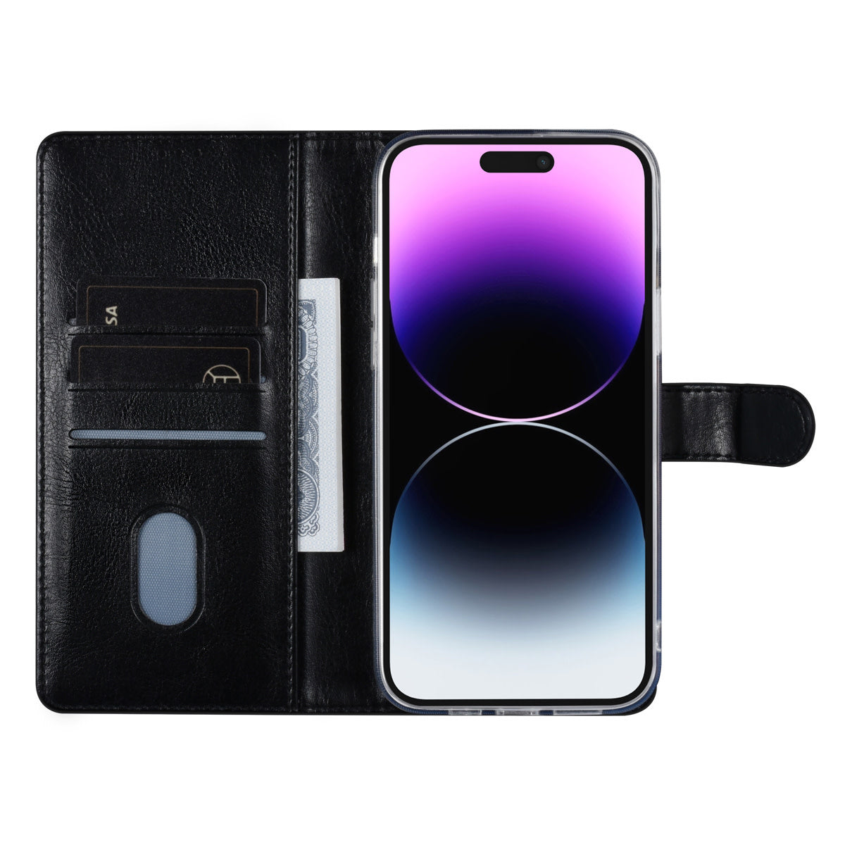 iPhone 14 Pro Max Lompakkokotelo - Musta