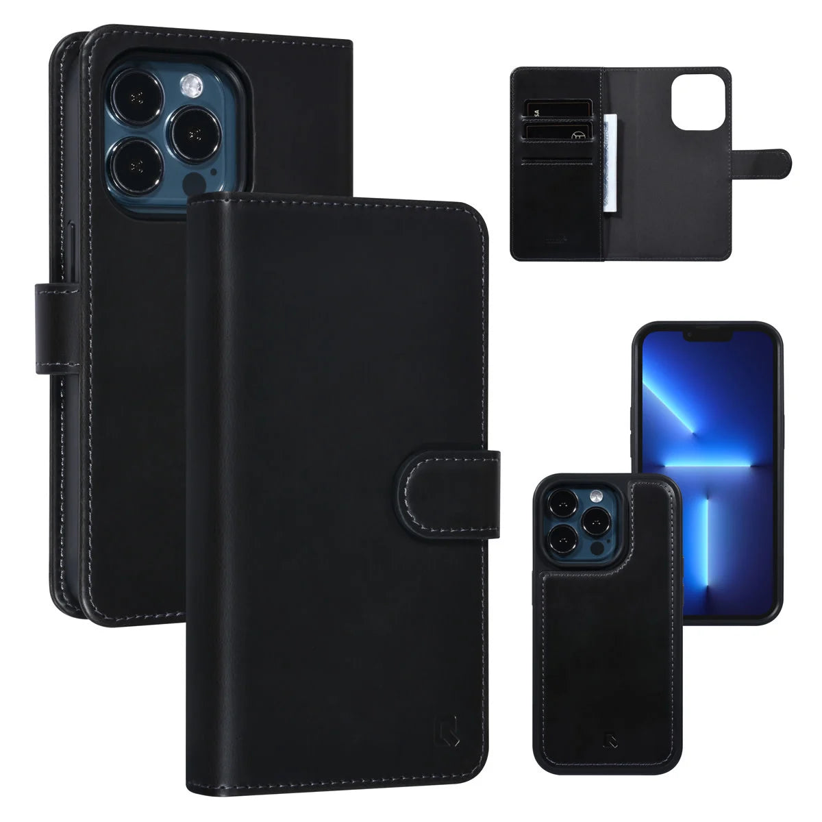 Apple iPhone 13 Pro Lompakkokotelo - Musta