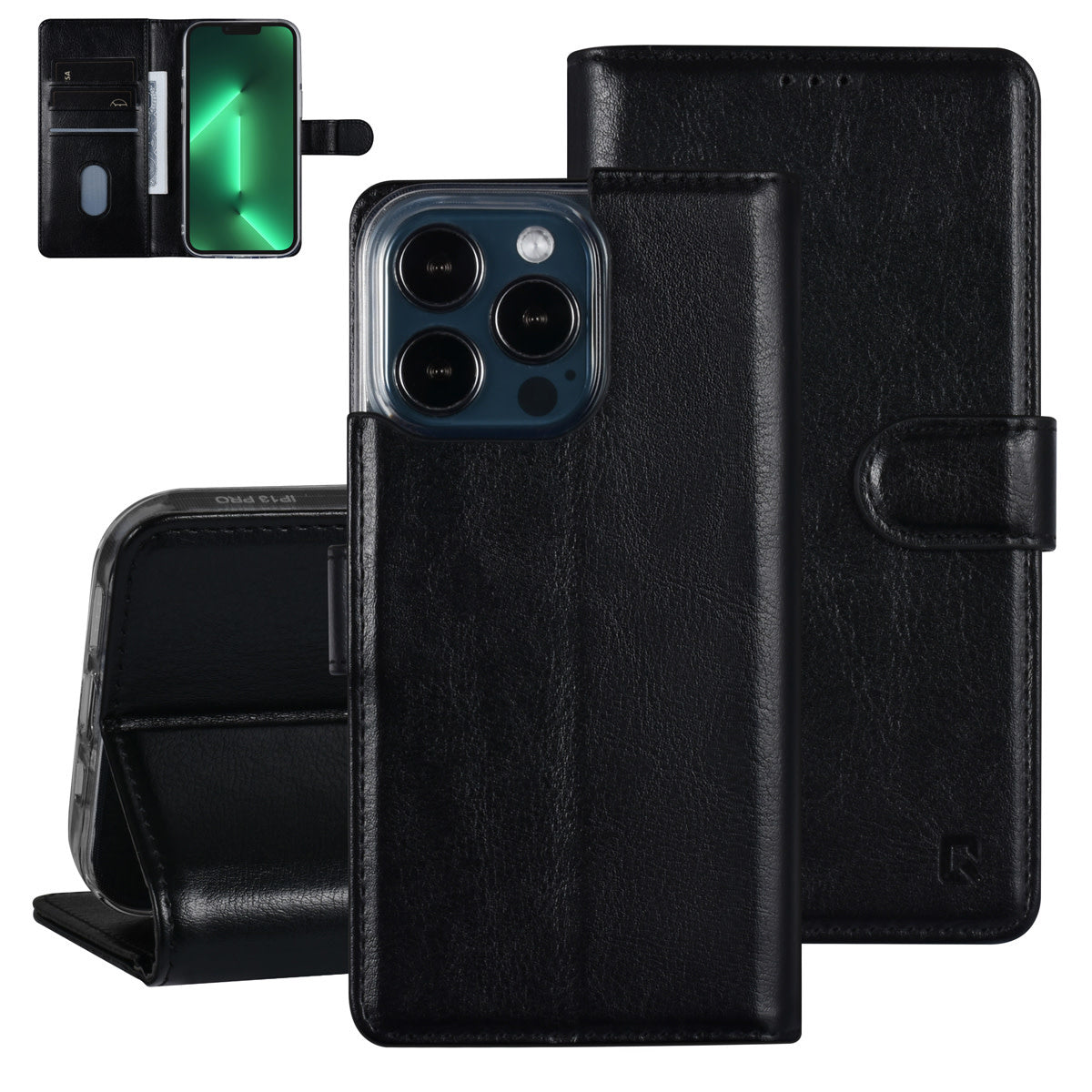 iPhone 13 Pro Lompakkokotelo - Musta