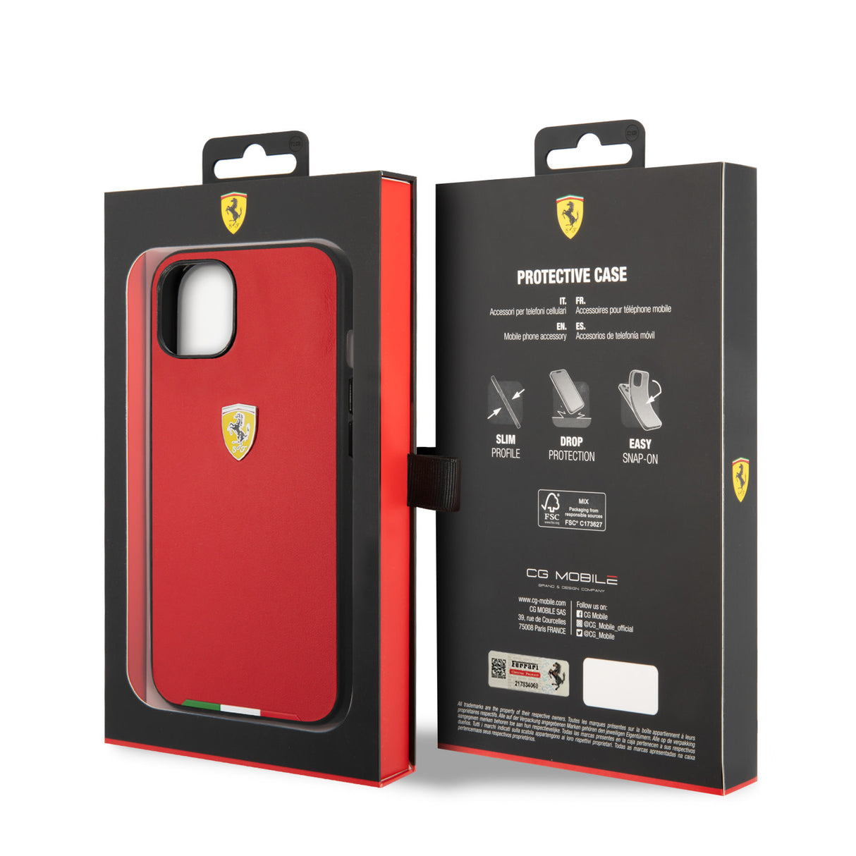 Ferrari iPhone 14 suojakuori - Punainen