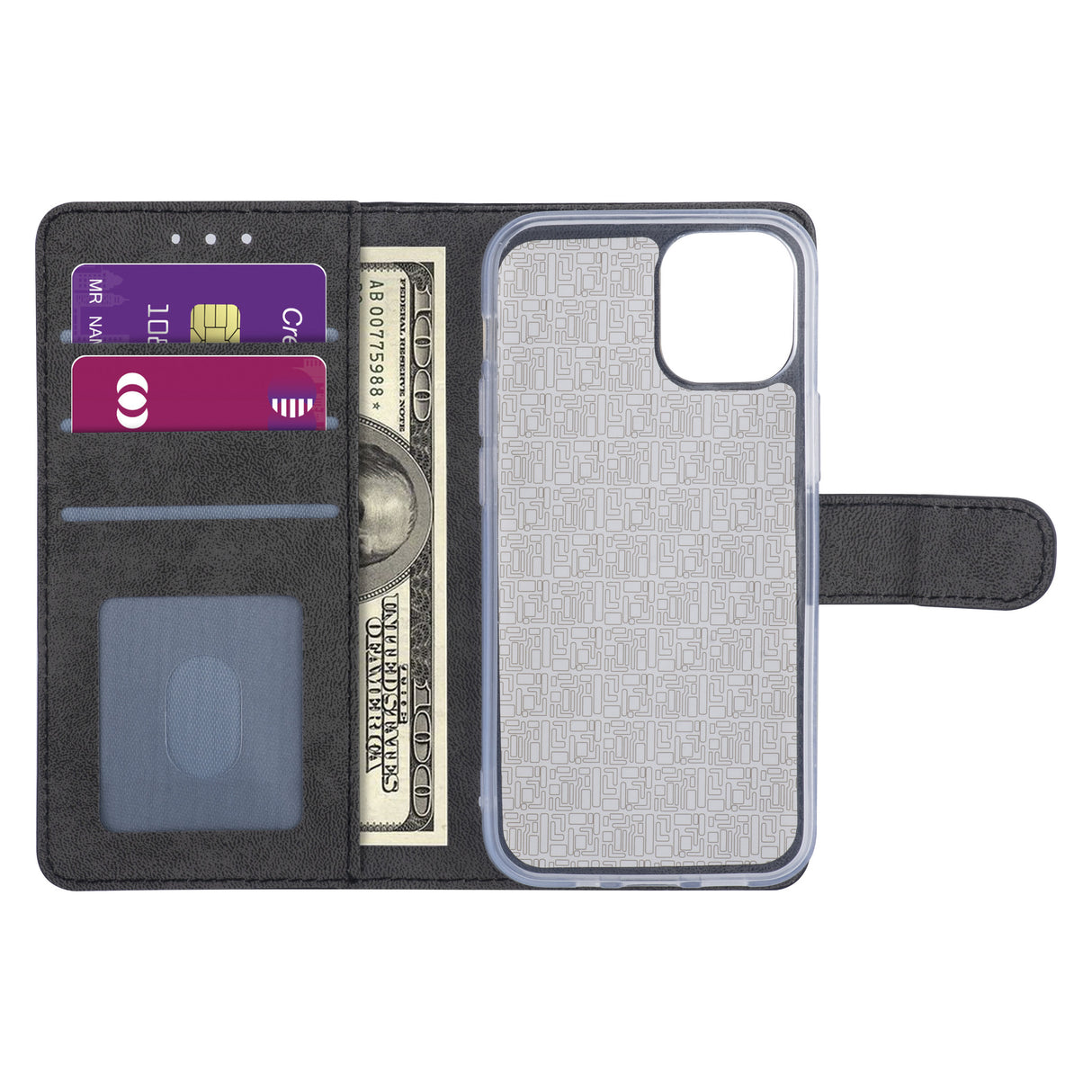 Apple iPhone 12 Mini Lompakkokotelo - Musta