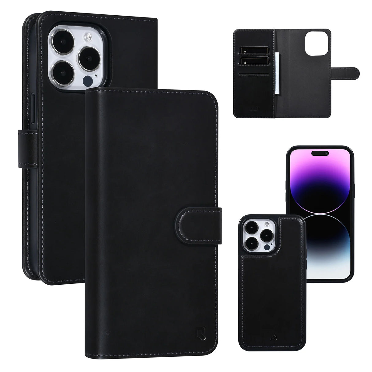 Apple iPhone 14 Pro Max Lompakkokotelo - Musta