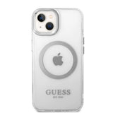 Guess iPhone 14 Plus MagSafe suojakuori - Hopea