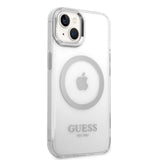 Guess iPhone 14 Plus MagSafe suojakuori - Hopea
