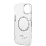 Guess iPhone 14 Plus MagSafe suojakuori - Hopea