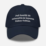 Peli kestää 90 minuuttia ja lopussa Saksa voittaa Lippis